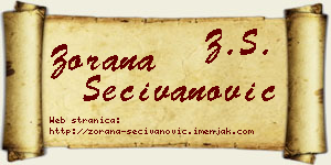 Zorana Sečivanović vizit kartica